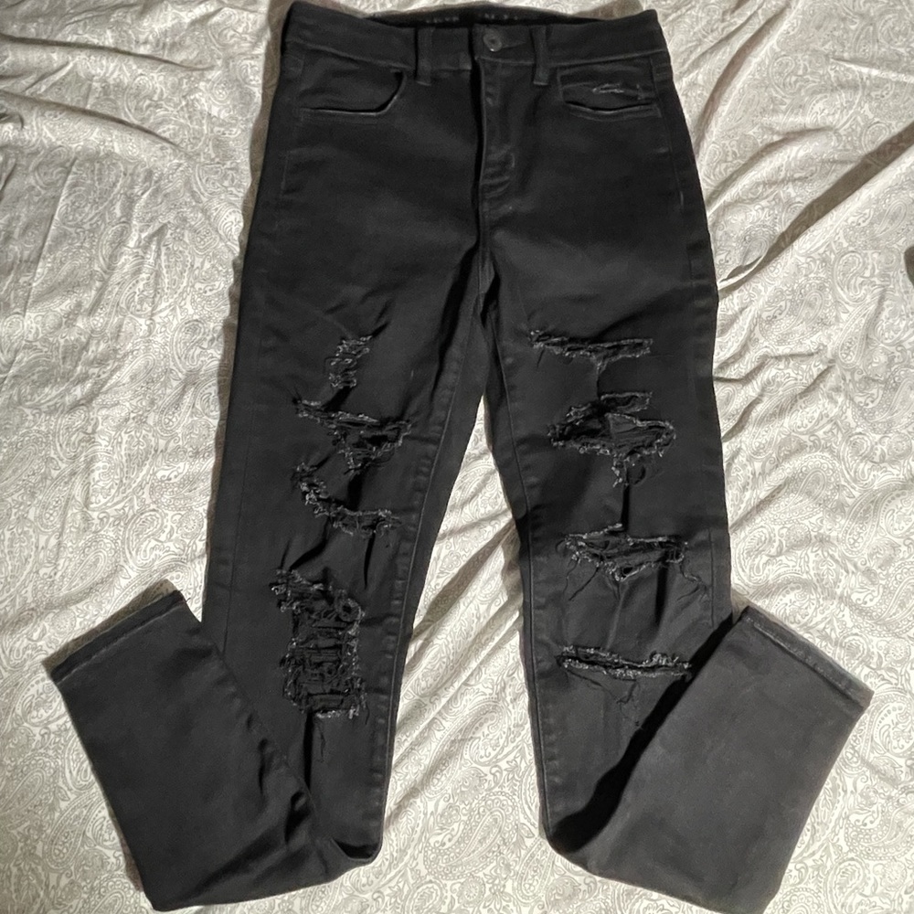 American Eagle Ripped High Waisted Jeggings